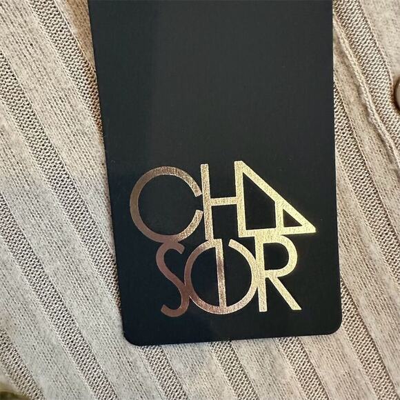 Chaser Women's  collared dress Long Sleeve Button Down tan Size S - Picture 5 of 9